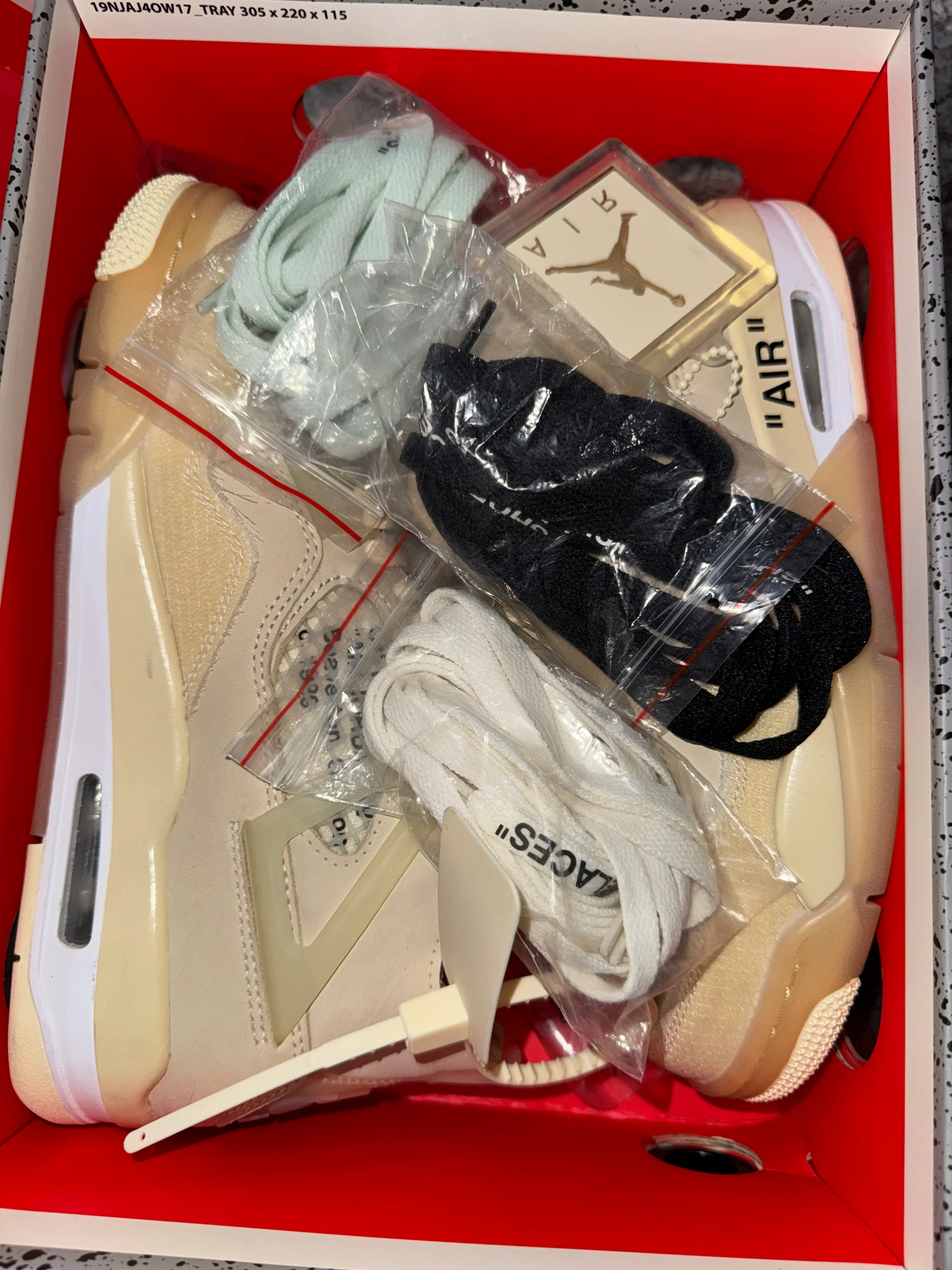 Jordan 4 Retro Off-White Sail (Women's) - Image 5