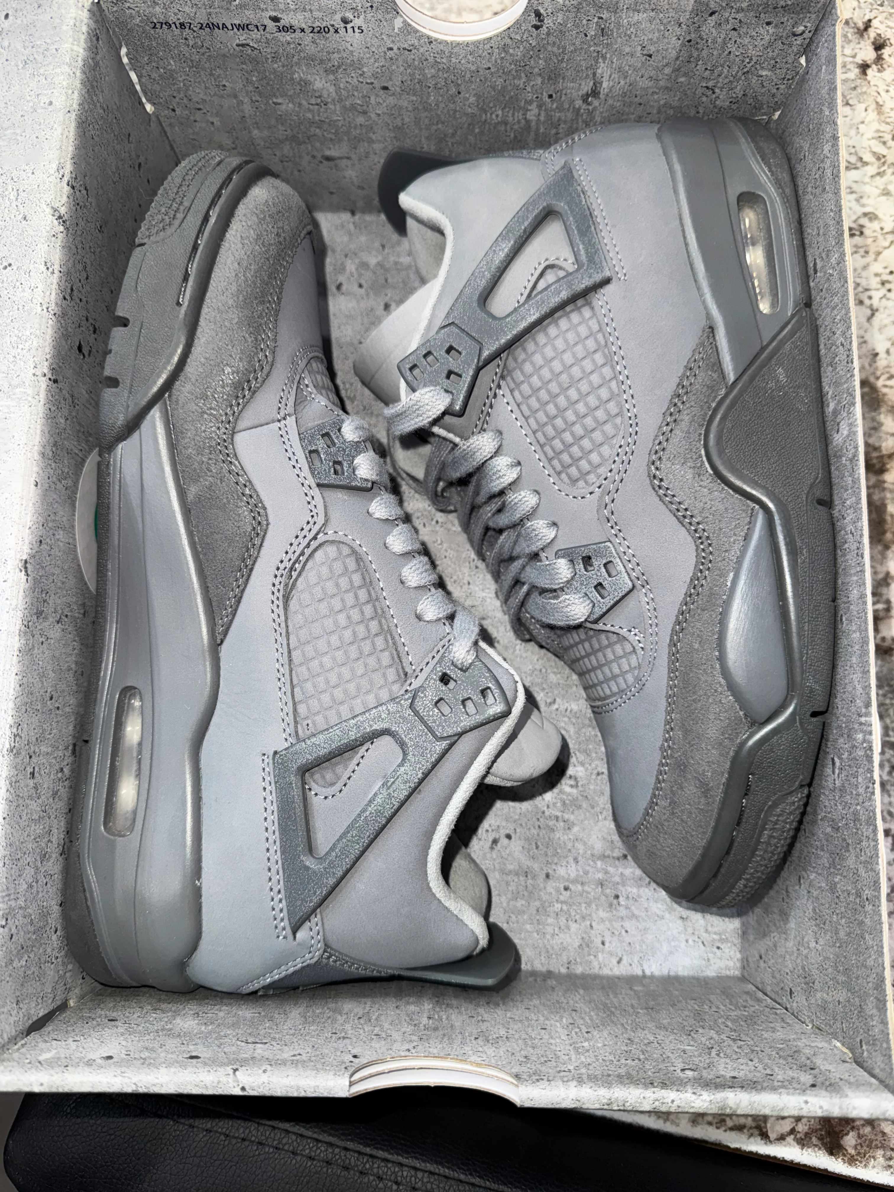 Jordan 4 Retro SE Paris Olympics Wet Cement (GS) - Image 4